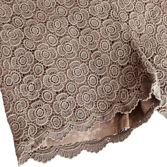 Banana Republic Floral Crochet Lace Blk Lined Shorts Casual Dressy Size 10 | EUC - Picture 6 of 13